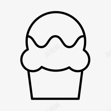 松饼糖果纸杯蛋糕图标图标