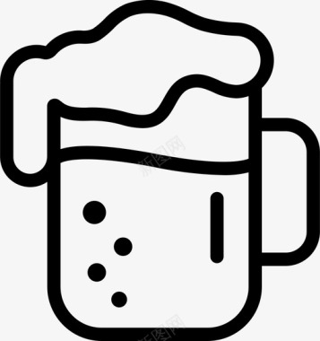 啤酒酒吧啤酒杯图标图标