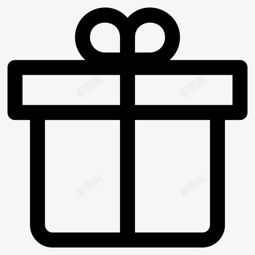 礼品盒周年纪念日生日图标svg_新图网 https://ixintu.com 包装礼品盒 周年纪念日 生日 用户界面线图标 礼品盒 礼物