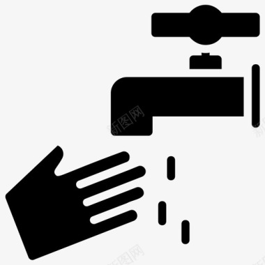 洗手个人卫生美容院雕文图标图标