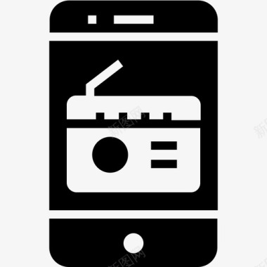 移动收音机iphone移动功能图标图标