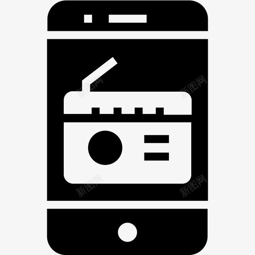 移动收音机iphone移动功能图标svg_新图网 https://ixintu.com iphone 移动功能 移动收音机