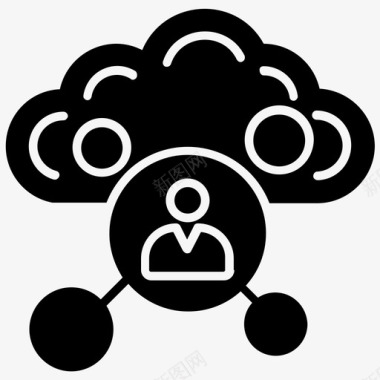 云用户云外包远程员工图标图标