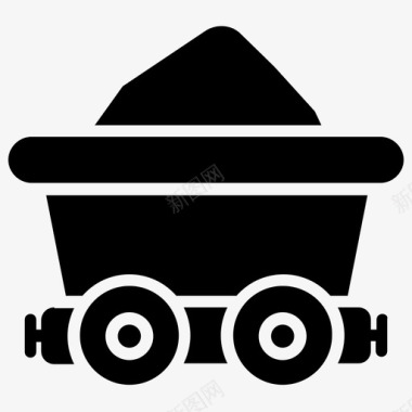 矿车采煤建筑车图标图标