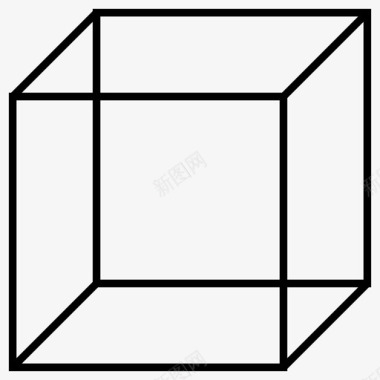 立方体科学锐利图标图标