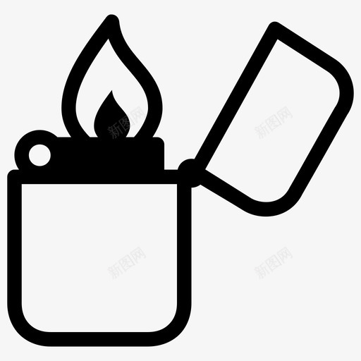 打火机烧伤火灾图标svg_新图网 https://ixintu.com 吸烟 打火机 气体 火灾 火焰 烧伤
