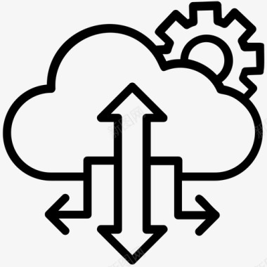 云服务云计算云数据配置图标图标