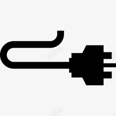 电气插头电缆针脚图标图标