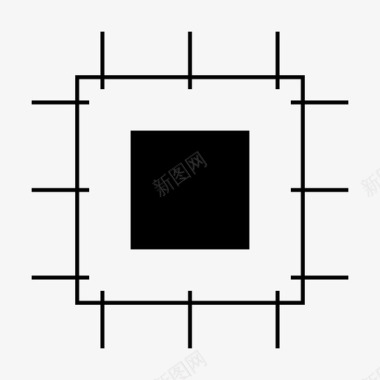 芯片硬件微芯片图标图标