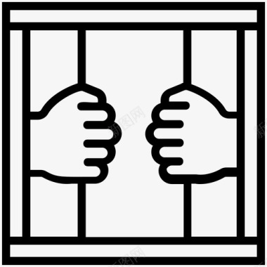 囚犯罪犯人质图标图标