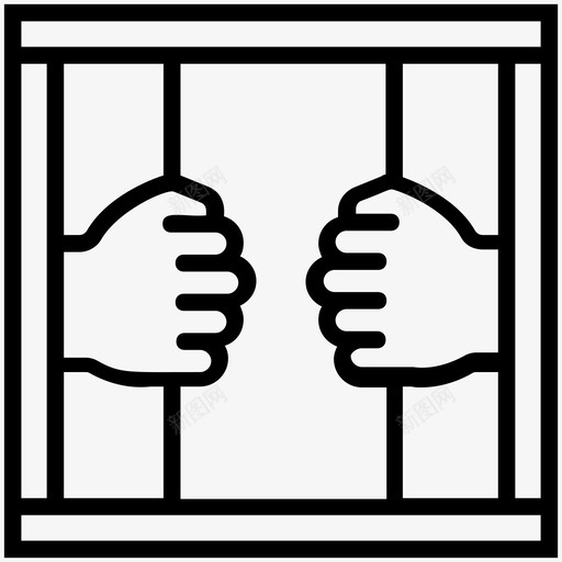 囚犯罪犯人质图标svg_新图网 https://ixintu.com 人质 囚犯 法律和正义线图标 罪犯 通缉犯