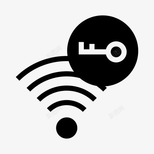 wifi键锁rss图标svg_新图网 https://ixintu.com rss wifi键 信号 网络共享 锁