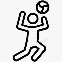奥运会形象头球足球手球图标高清图片