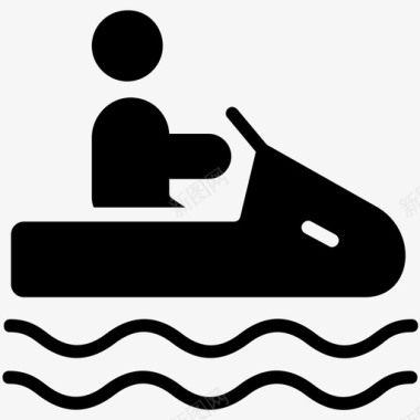 水上运动划船奥林匹克运动会图标图标