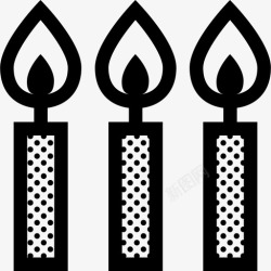 杂点装饰蜡烛庆祝装饰图标高清图片