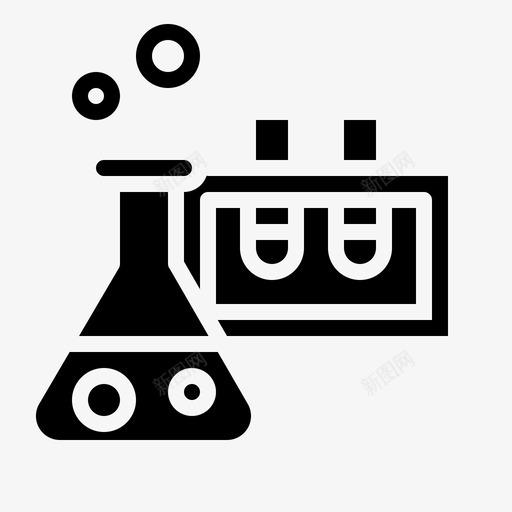 科学化学测试图标svg_新图网 https://ixintu.com 化学 教育固体 测试 科学 试管