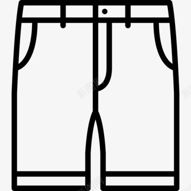 奇诺短裤时尚漂亮的衣服图标图标