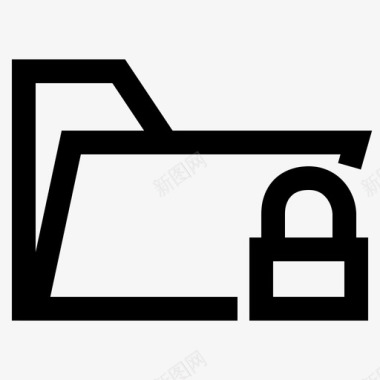 锁文件夹用户界面图标图标
