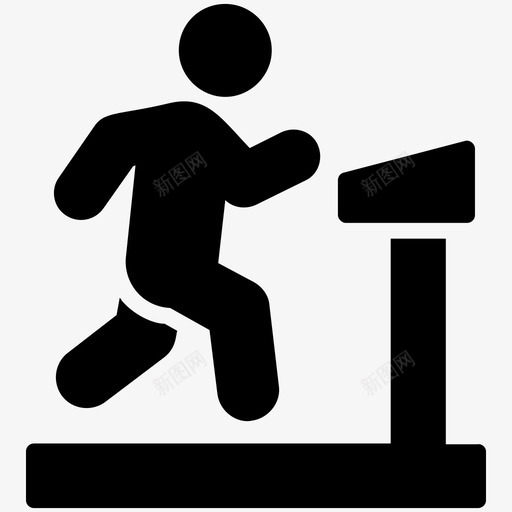 跑步机有氧运动健身工具图标svg_新图网 https://ixintu.com 健身器材 健身工具 奥林匹克标志 有氧运动 跑步机