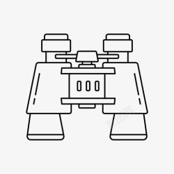 战区双筒望远镜观鸟野外望远镜图标高清图片