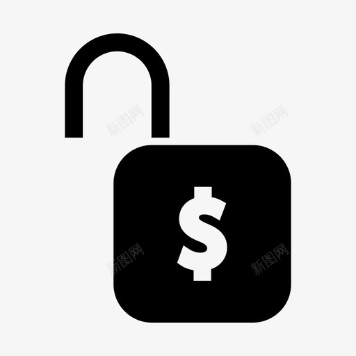 解锁自由挂锁图标svg_新图网 https://ixintu.com 不安全 安全 挂锁 自由 解锁 金融字形 银行