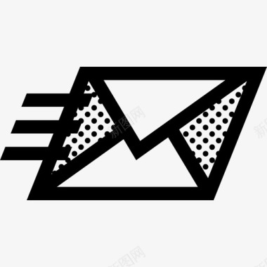 快速电子邮件信件递送图标图标