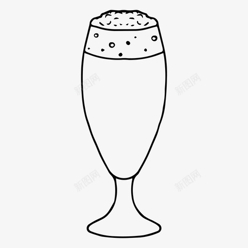 啤酒酒饮料图标svg_新图网 https://ixintu.com 啤酒 派对 玻璃杯 素描 酒 饮料 黑白饮料