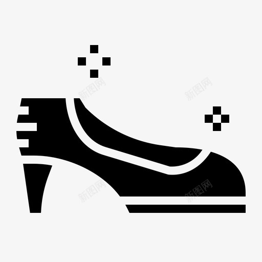 鞋跟时尚高跟鞋图标svg_新图网 https://ixintu.com 时尚 购物实心 鞋 鞋跟 高跟鞋