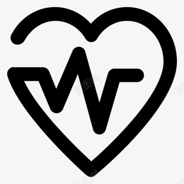 心脏健康心跳图标图标