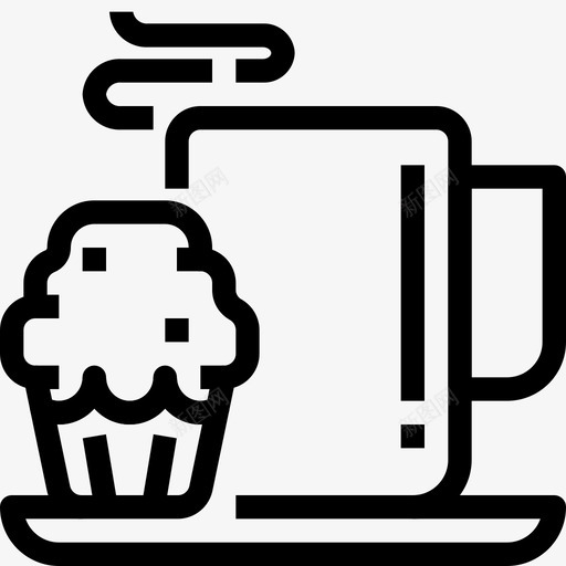 热饮料和杯蛋糕热饮和杯蛋糕咖啡图标svg_新图网 https://ixintu.com 咖啡 咖啡和咖啡 杯蛋糕 热饮和杯蛋糕 热饮料和杯蛋糕