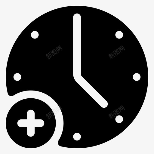 新计时器添加闹钟图标svg_新图网 https://ixintu.com 新计时器 时钟 时间规划图示符 添加 闹钟