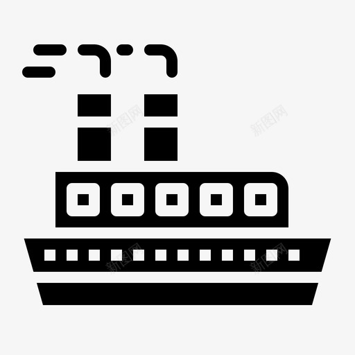 邮轮船运输图标svg_新图网 https://ixintu.com 旅行固体 游艇 船 运输 邮轮