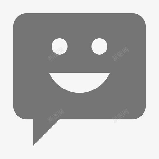 chat bubble square smiley.1svg_新图网 https://ixintu.com chat bubble square smiley.1