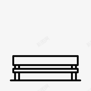 长凳城市座位图标图标