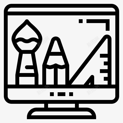 平面计算机屏幕图标svg_新图网 https://ixintu.com 屏幕 平面设计 美术 计算机