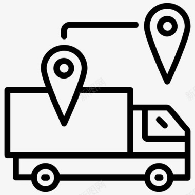 交货指针地址查找器交货地址图标图标