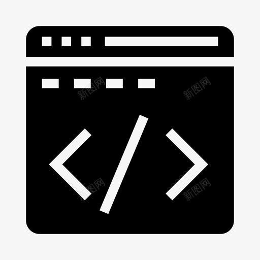 编码浏览器互联网图标svg_新图网 https://ixintu.com 互联网 浏览器 窗口 编码 编程