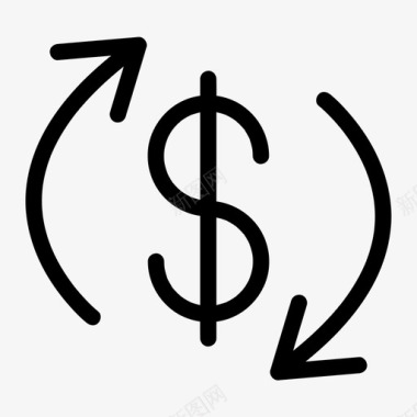 付款流程货币汇票图标图标