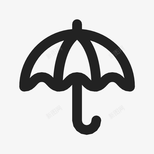 雨伞气象雨图标svg_新图网 https://ixintu.com 天气 气象 雨 雨伞 风暴