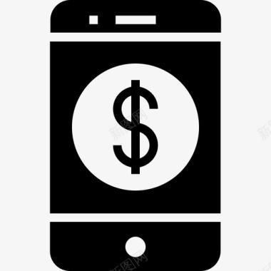 手机美元现金iphone图标图标