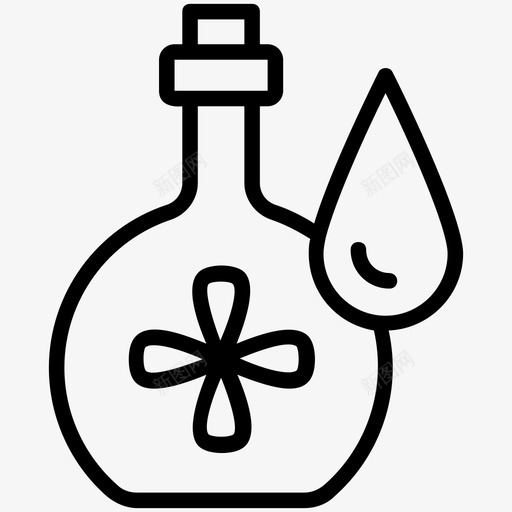 按摩油芳香油身体按摩图标svg_新图网 https://ixintu.com 天然产品 按摩油 美容院线图标 芳香油 草本油 身体按摩