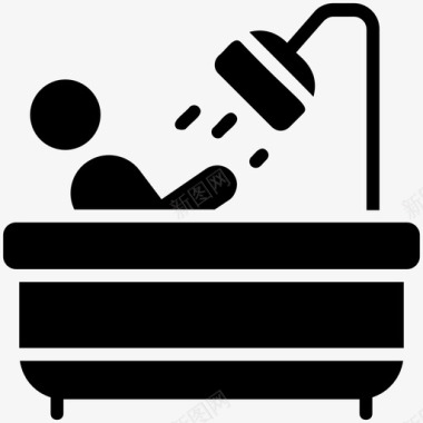 洗澡浴缸按摩浴缸图标图标