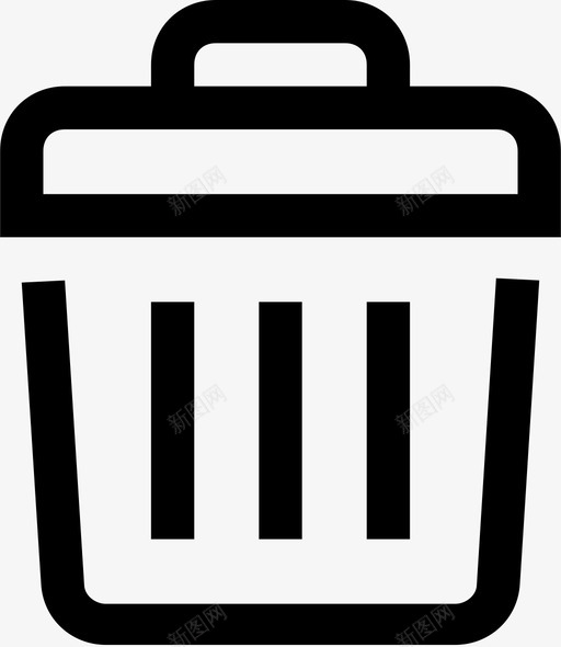 垃圾罐头删除图标svg_新图网 https://ixintu.com 删除 垃圾 简单的商品服务 罐头