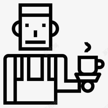 咖啡师咖啡咖啡店图标图标