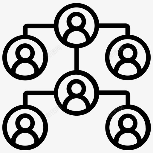 组织结构图公司结构团队层次结构图标svg_新图网 https://ixintu.com 人力资源线图标 公司结构 团队层次结构 团队管理 组织结构图