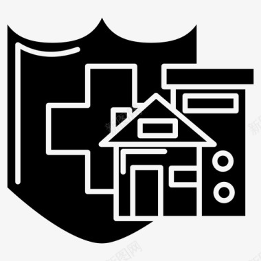 房屋保险商业保护图标图标
