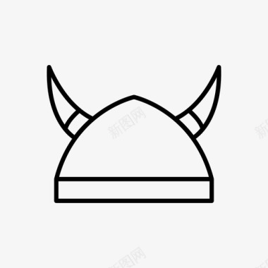 维京人的帽子骑士老的图标图标