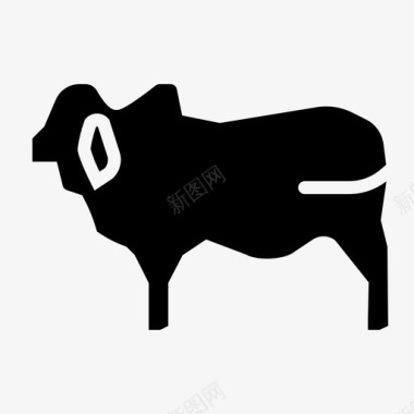 牛肉动物奶牛图标图标