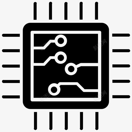 微处理器电路板计算机处理器图标svg_新图网 https://ixintu.com 微处理器 微芯片 数据科学符号图标 电子设备 电路板 计算机处理器