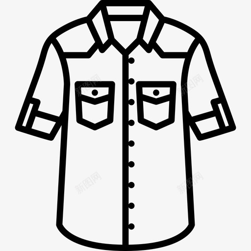 牛仔衬衫时尚漂亮的衣服图标svg_新图网 https://ixintu.com 时尚 漂亮的衣服 牛仔衬衫